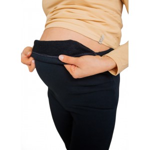 Утеплені лосини для вагітних з начосом Сині